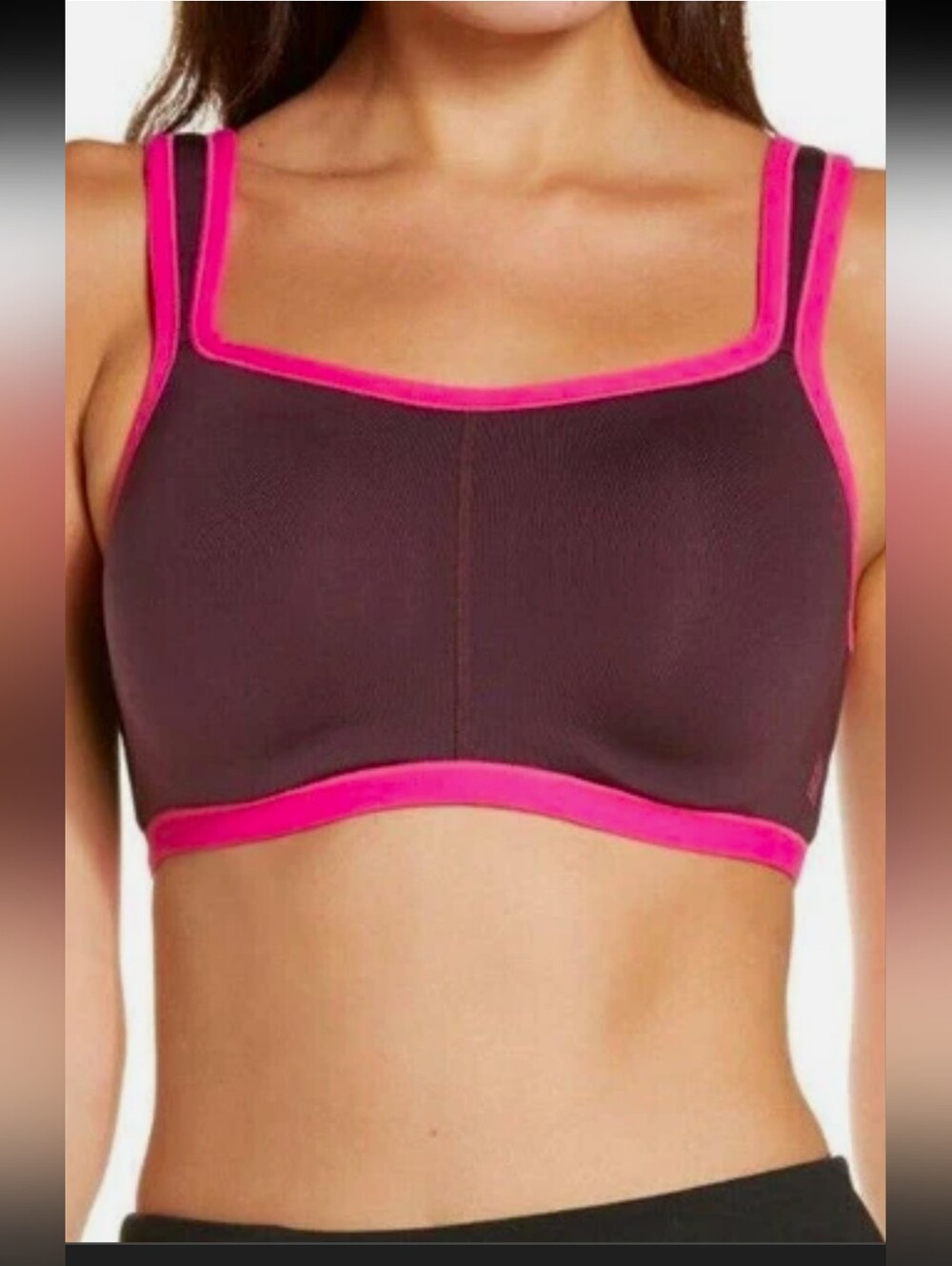 NATORI YOGI CONVERTIBLE UNDERWIRED SPORTS BRA IN  SUMAC/PINK //SZ:32DDD